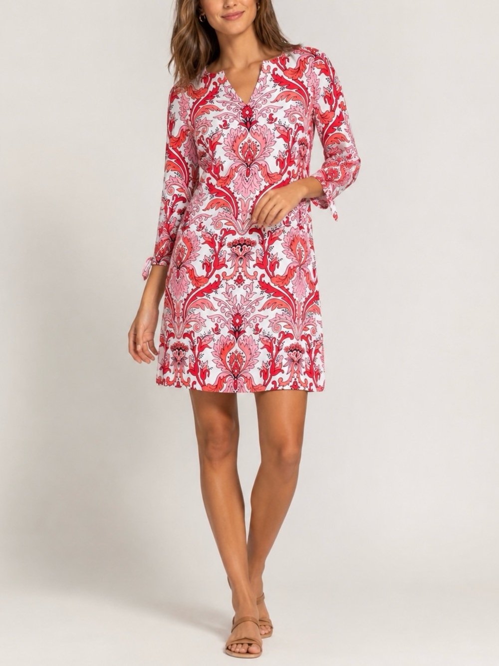 Talbots Effortless Jersey Shift Printed Dress • Mirrored Floral • Medium • NEW